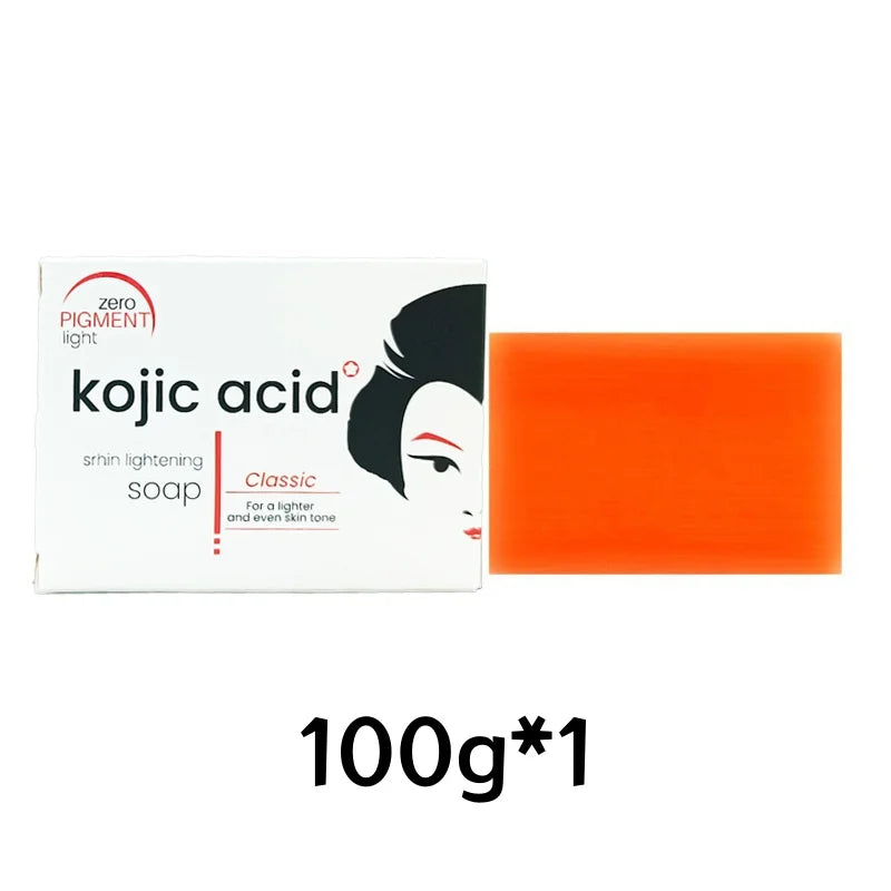 Kojic Acid Soap Papaya Handmade Soap Facial Cleansing Bath Soap Cleanse Brighten Skin Remove Dead Skin Cells Suit All Skin Types