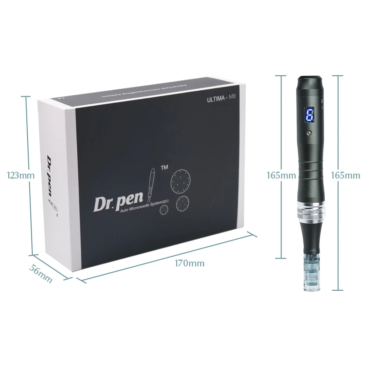 Authentic Dr pen Ultima M8 -W Microneedling Face Hair Care Wireless Derma Pen Beuty Machine Needle length 0.25 mm