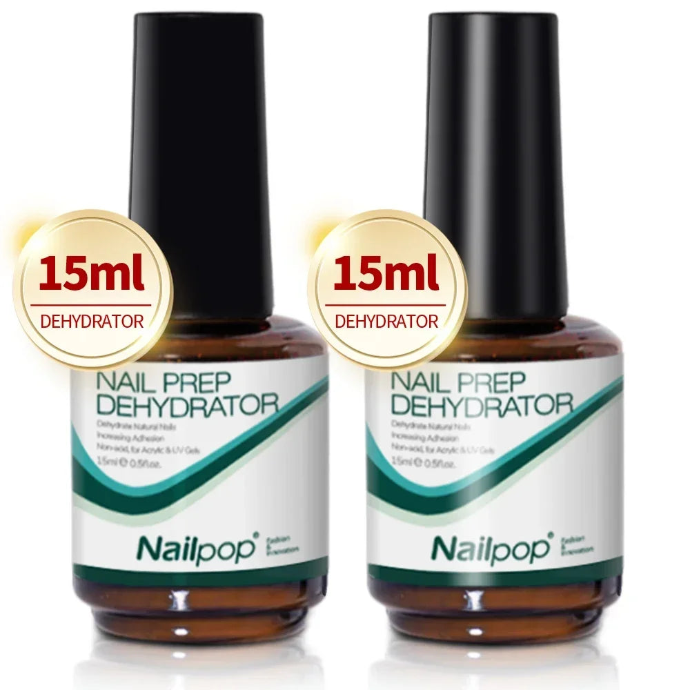 Nailpop HEMA-Free Nail Dehydrator Acid-Free Primer Natural Nail Prep Liquid UV Gel Essentials For Manicures Fast Dry  1/2/3pcs