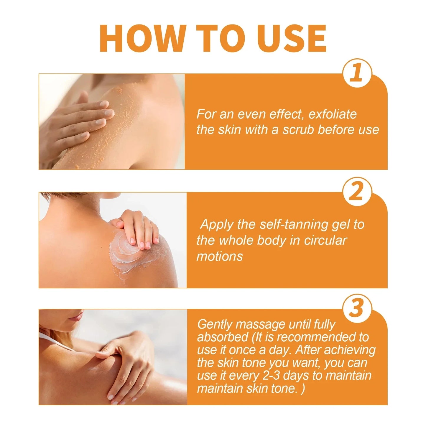 Intensive Tanning Gel Accelerator Bronzing Solarium Sunbeds Summer Long Lasting Repair Moisturizing Face Body Self Tanner Cream