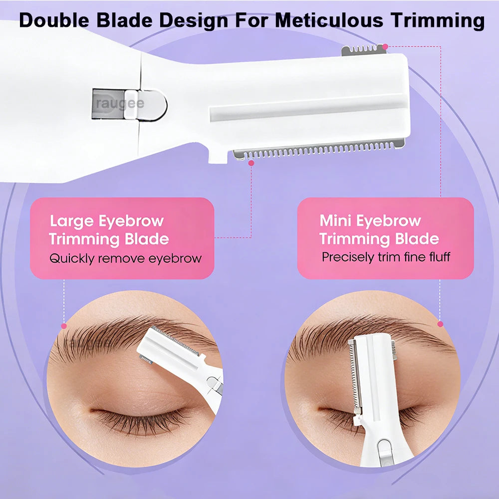 Electric Eyebrow Trimmer Electric Face Hair Remover Eyebrow Hair Trimmer Mini Portable Women Body Hair Shaver Remover