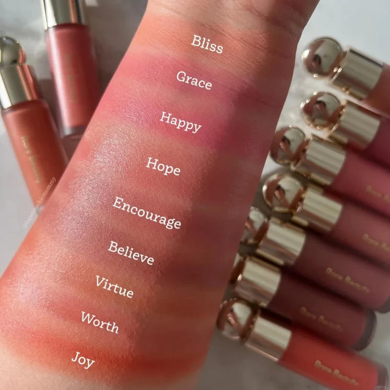 Rare Beauty Soft Pinch Liquid Blush Silky And Glides On Smoothly Long Lasting Plump Makeup Hope Love Virtue Happy Wonder Worth