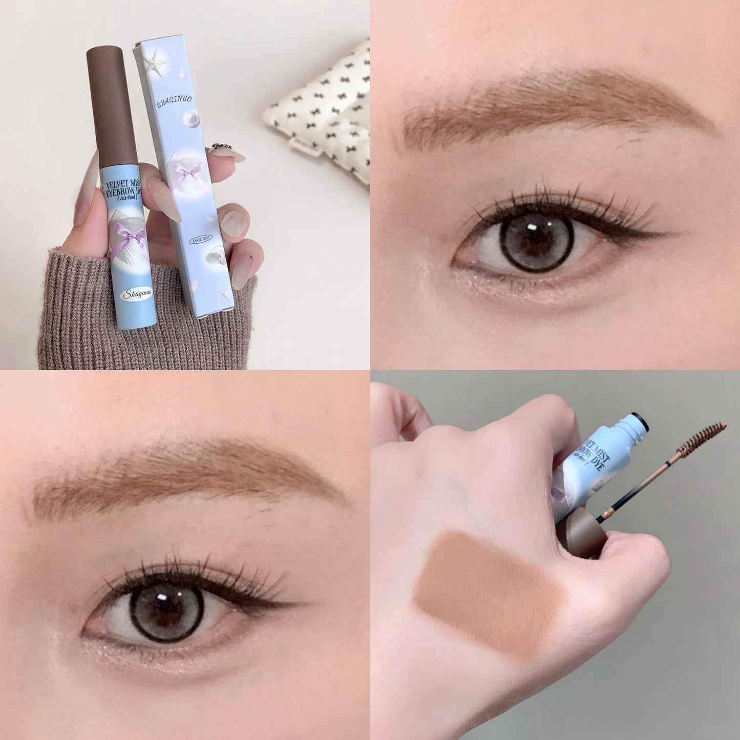 Cute Natural Mist Eyebrow Enhancer Dye Gel Tint Mascara SHAQINUO Long Lasting Quick Dry Dyeing Brow Tattoo Tint Brow Makeup