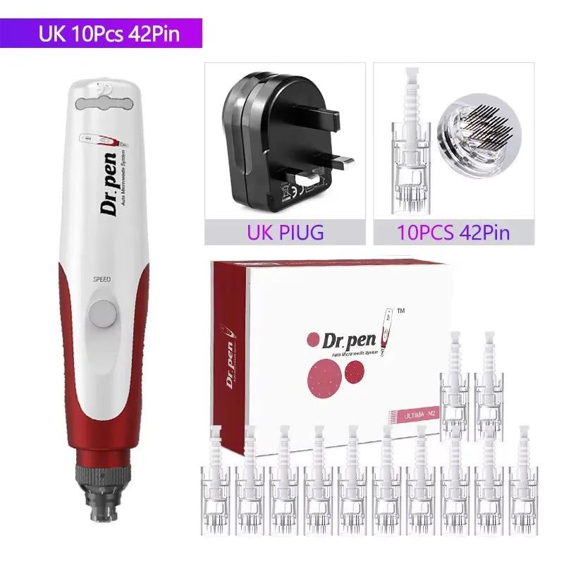 Derma Pen Ultima N2 Professional Micro Skin Pen Wireless Electric Skin Repair Tool Kit 0.25mm Needle Skin Care Device