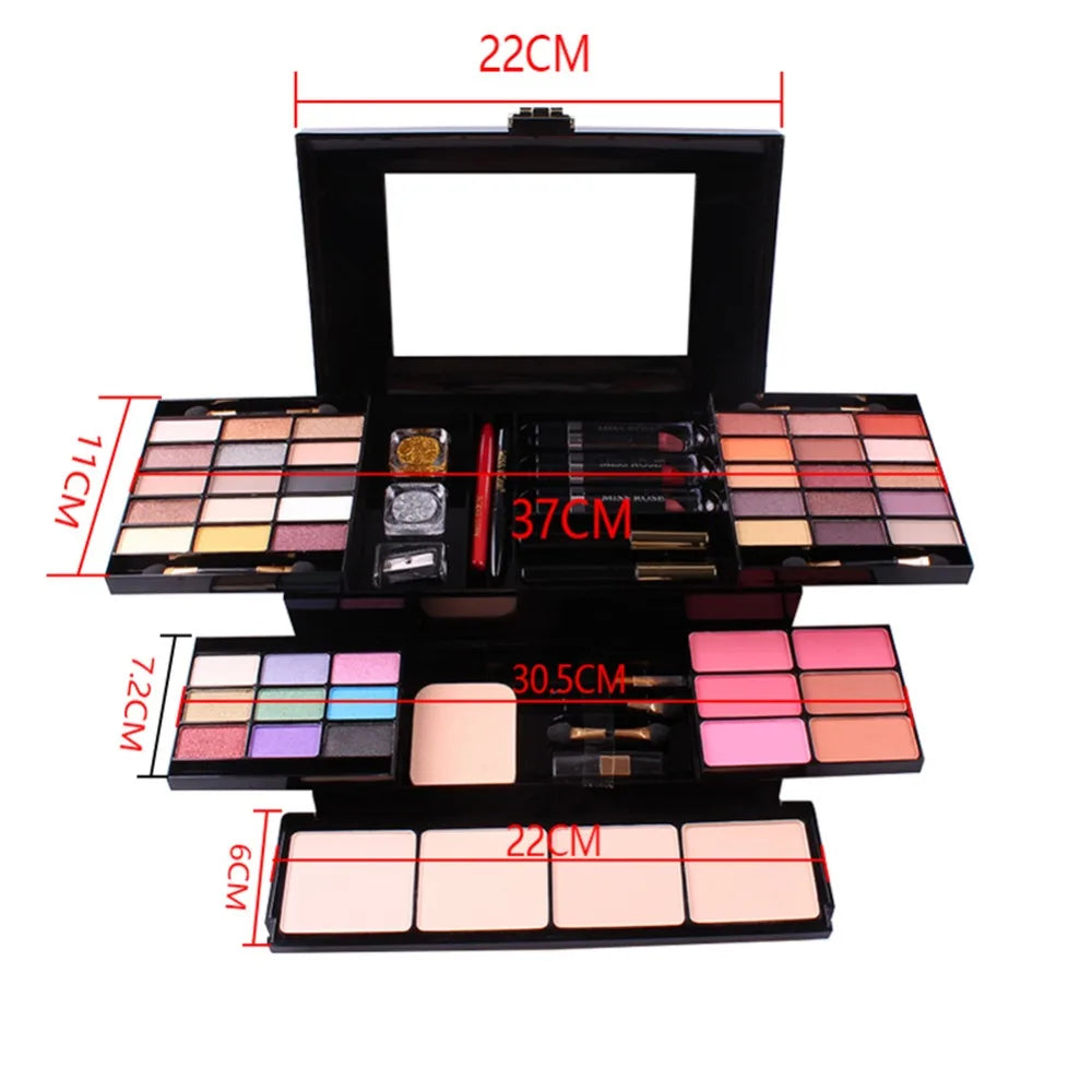 MISS ROSE Makeup Set Box Professional Eyeshadow Lip Gloss Stick Foundation Blush Powder Makeup Kit Maquiagem Cosmetics
