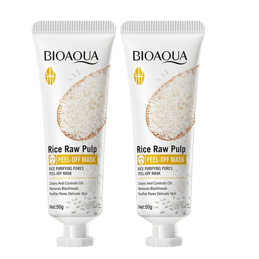 BIOAQUA Rice Raw Pulp Face Peel Off Mask Purifying Pores Clean Whitening Remove Blackheads Peeling Facial Masks Skin Care