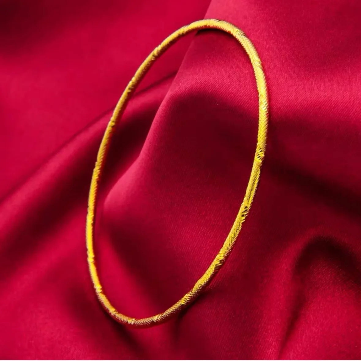 9999 24K Real Gold Bracelet for Women 999 Three Lives Three Generations Smooth Starry Sky with Fine Circles 24K Jewelry