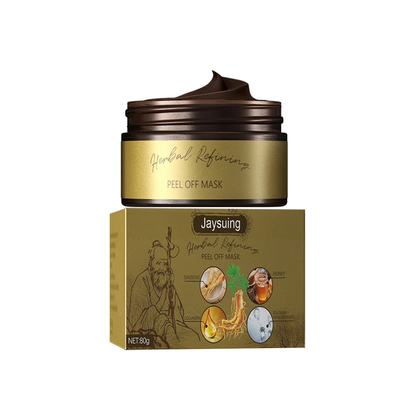 Ginseng Peel Off Mask Blackhead Removal Exfoliating Deep Cleansing Pores Shrink Skin Rejuvenation Moisturize Hydrate Facial Mask