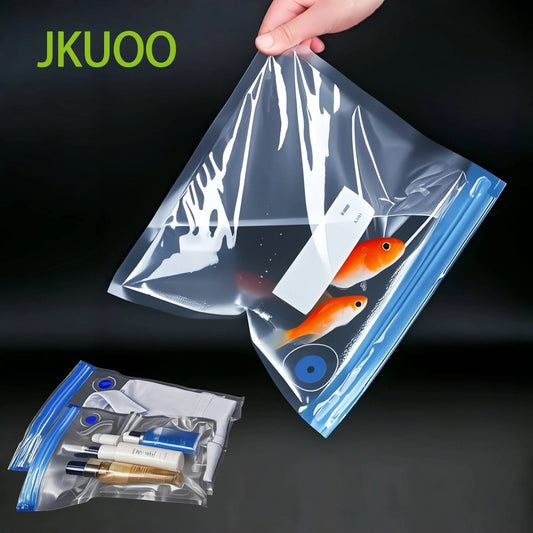 JKUOO Vacuum Sealer Bags Reusable BPA Free Vacuum Zipper Bags Vacuum Food Storage Bags for Cooking/Food Storage/Microwave ﻿