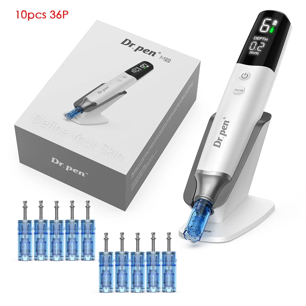 1PCS Original Dr. pen M9 Microneedling Pen 0.2mm 6 Speeds Type-C Charger 10 Cartridges Needle
