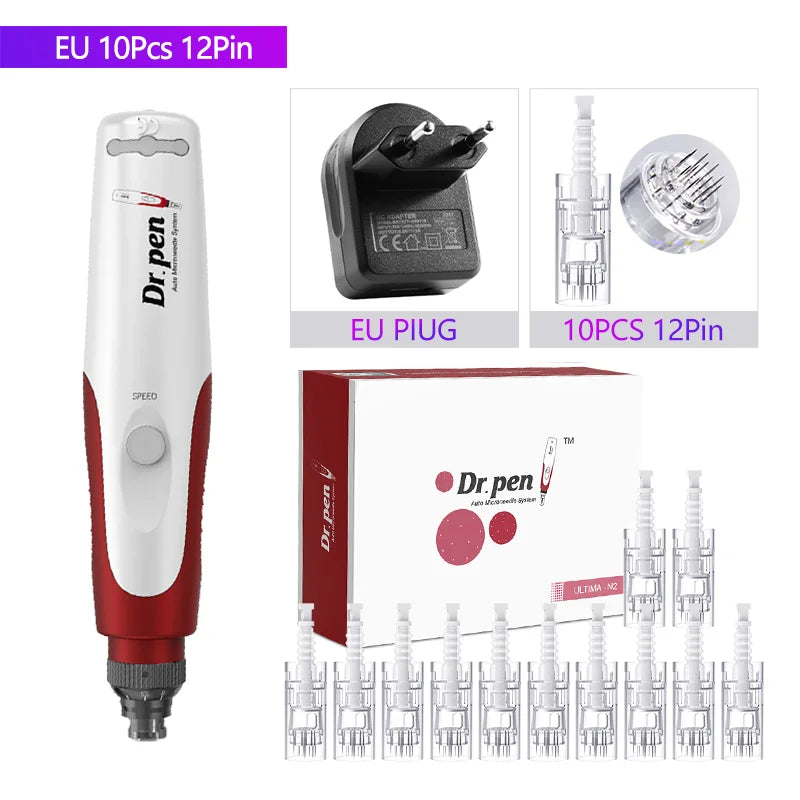 Derma Pen Ultima N2 Professional Micro Skin Pen Wireless Electric Skin Repair Tool Kit 0.25mm Needle Skin Care Device