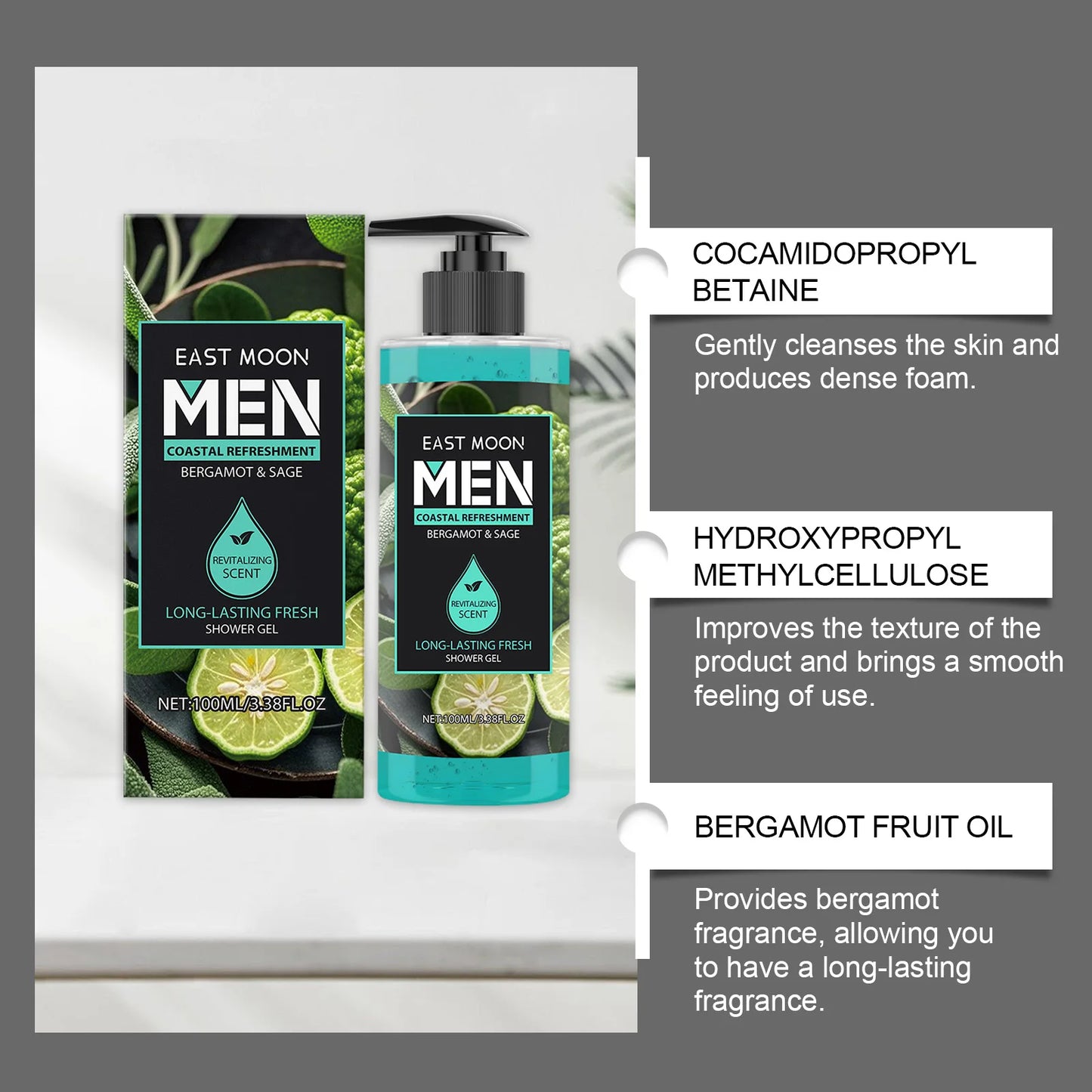 Fragrance Shower Gel Gift Set Deep Cleansing Shower Gel Moisturizing Refreshing Scent Long Lasting Fragrance Oil Control