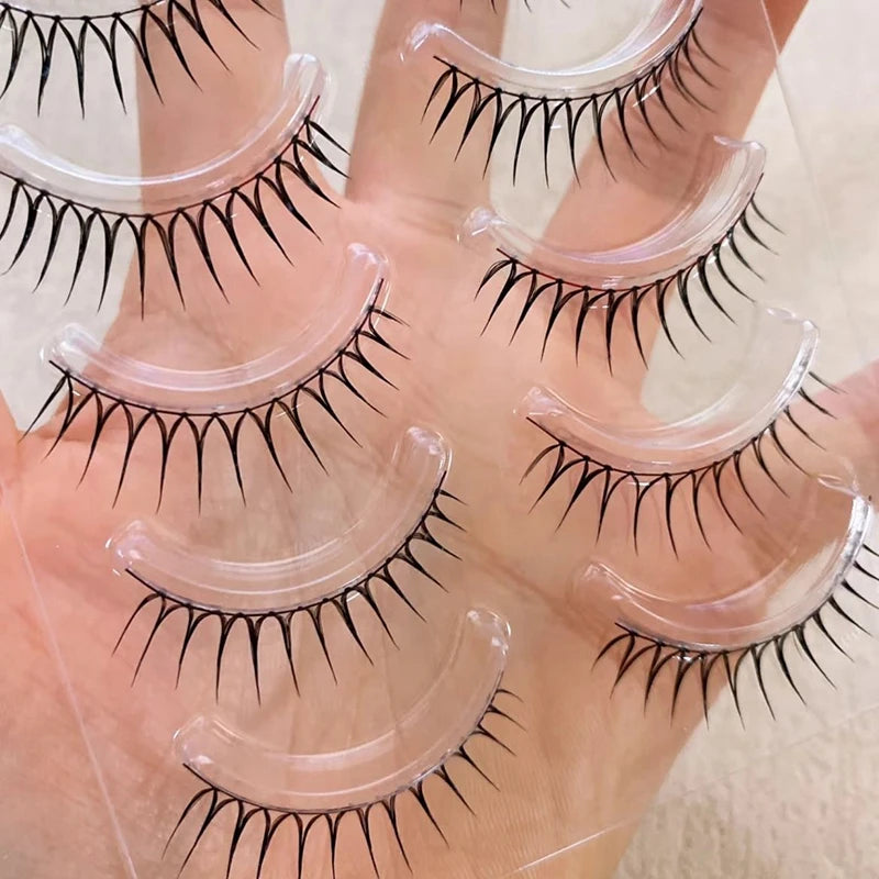 U-shaped False Eyelashes K-Pop Idol Lashes Zhang Yuanying Inspired Comic Eye Lashes Natural Wispy Lash Extension