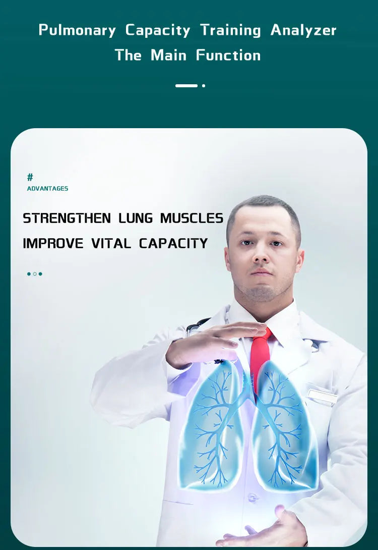 Breathing Training Device, Respiratory Muscle Training for Better Breathe, Guided Smart Breathing Exercise Assistant