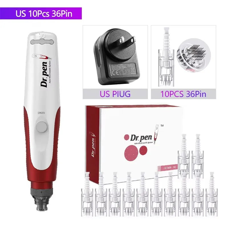 Derma Pen Ultima N2 Professional Micro Skin Pen Wireless Electric Skin Repair Tool Kit 0.25mm Needle Skin Care Device