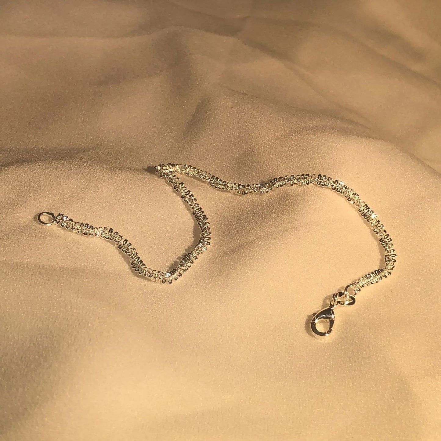 S925 Sterling Silver Necklace 2mm Sparkling Collarbone, Sweater Chain, High Charm Jewelry Gift Women