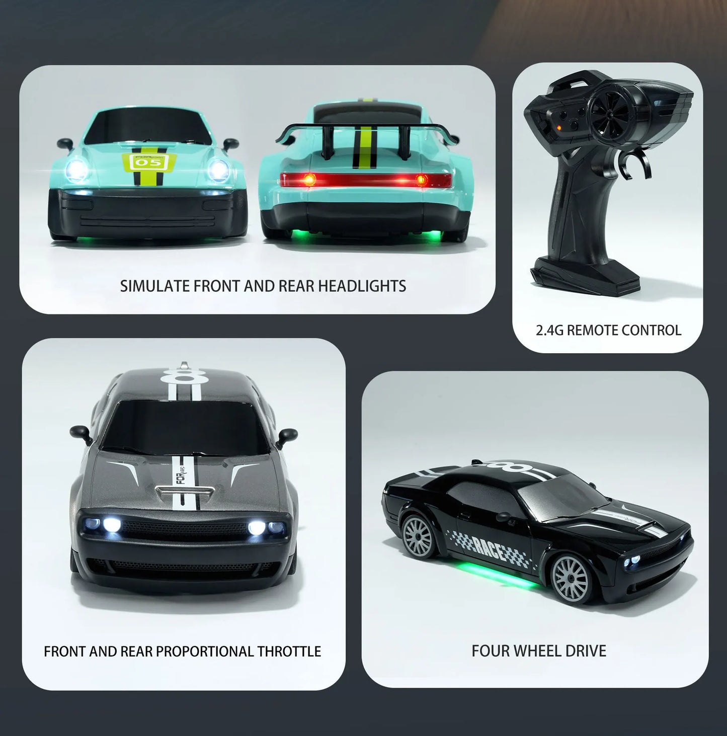 2026 New Remote Control Car, Limited Edition RC Drift GT 911, Full-Size Car, Accelerator, Four-Wheel Drive, Racing Car, Boy Toy.