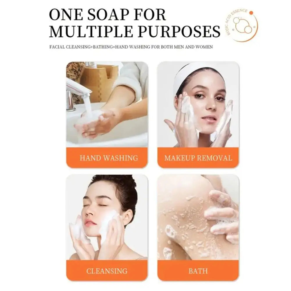 1/2Pack Kojic Acid Soap Handmade Soap Bar with Vitamin C, Retinol & Collagen, Skin Care Cleansing Dark Spot for Body & Face Wash