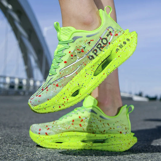 New Soft Sole Cushioning Men's Running Shoes for Women High-quality Road Jogging Shoes Light Comfy Sneakers Reflective Night Run