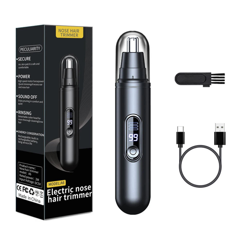 Portable Electric Nose Hair Trimmer Painless Clipper for Men And Women Waterproof Ear & Eyebrow Trimmer for Face Hair Grooming