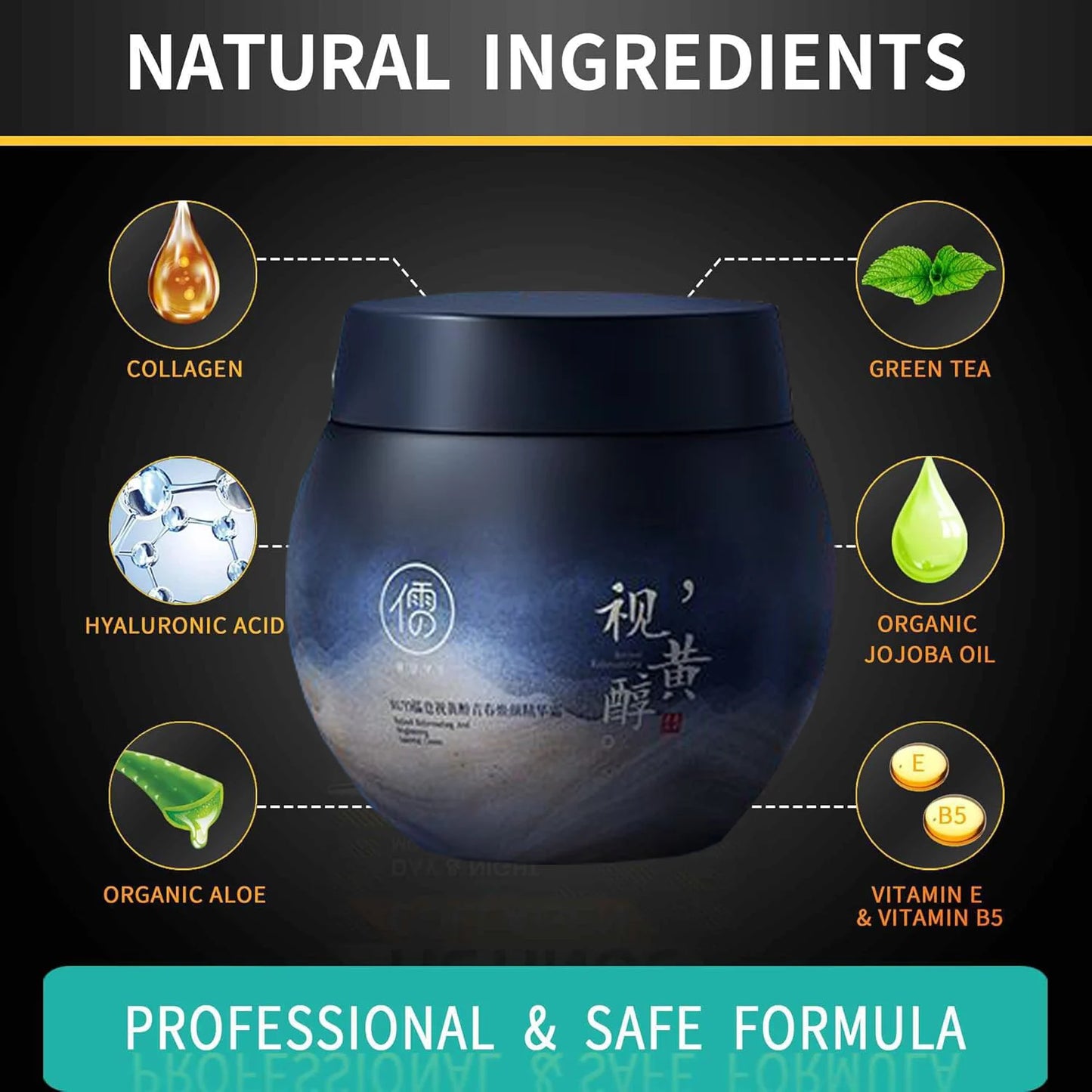 100g Retinol Anti Aging Face Cream Moisturizing Wrinkle Remover Collagen Hyaluronic Acid Creams Skin Care Cosmetic Day and Night