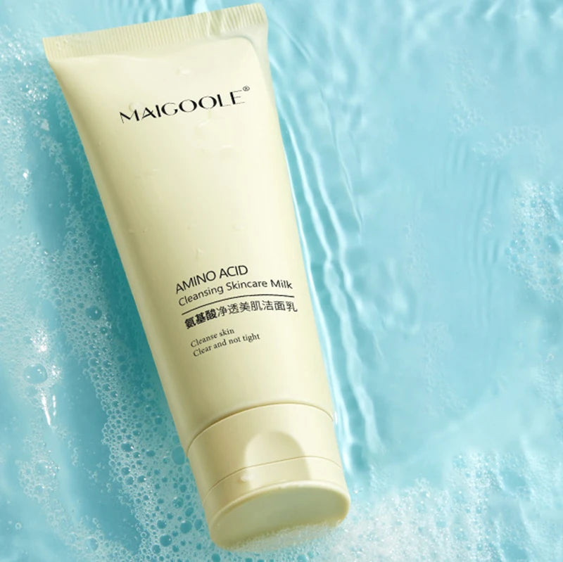 Amino Acid Cleansing Mousse Moisturizing Oil Control Deep Cleaning Mites Removal Acne Facial Cleanser Foam Skin Brightening