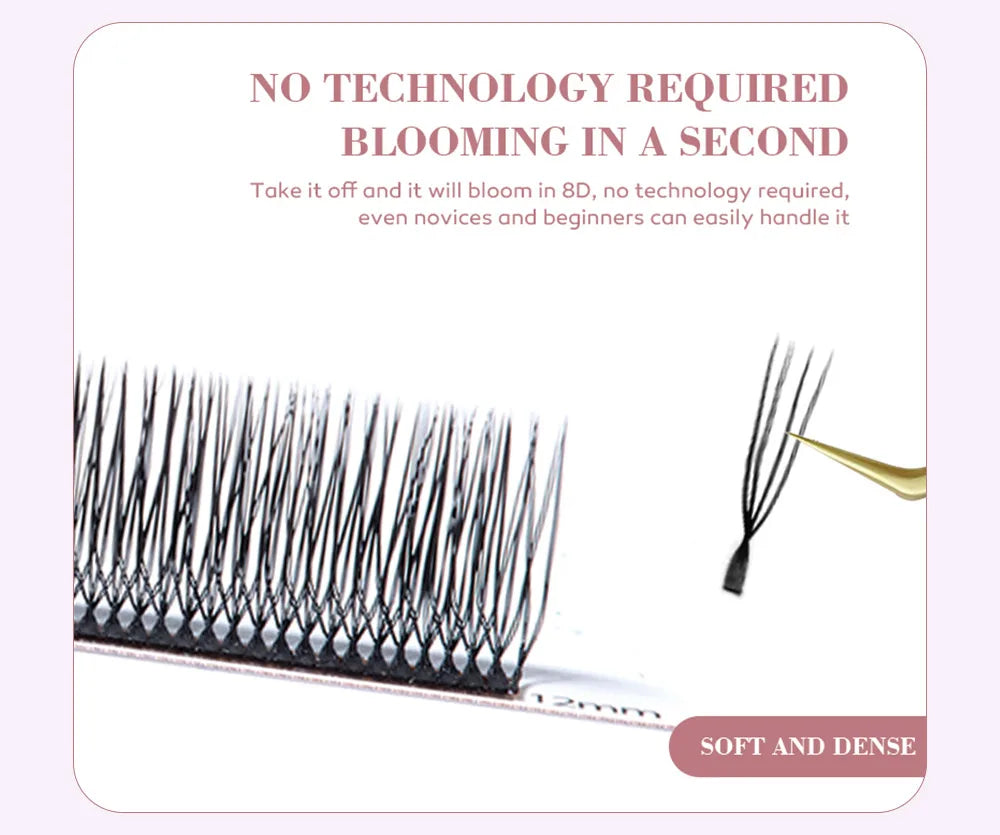 DeceMars U-Shaped 8D Eyelash Extensions (12lines/Tray)