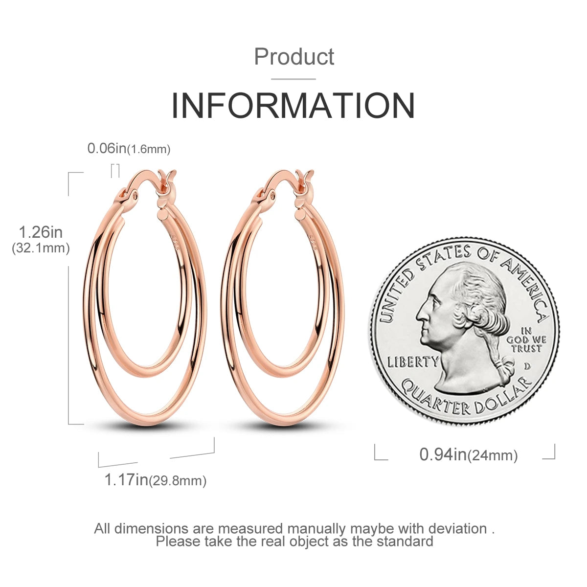 CYCUFF S925 Sterling Silver Zircon Simple Geometry Big Double Ring Earrings Birthday Party Gift Trend 2025 Jewelry Women Earring