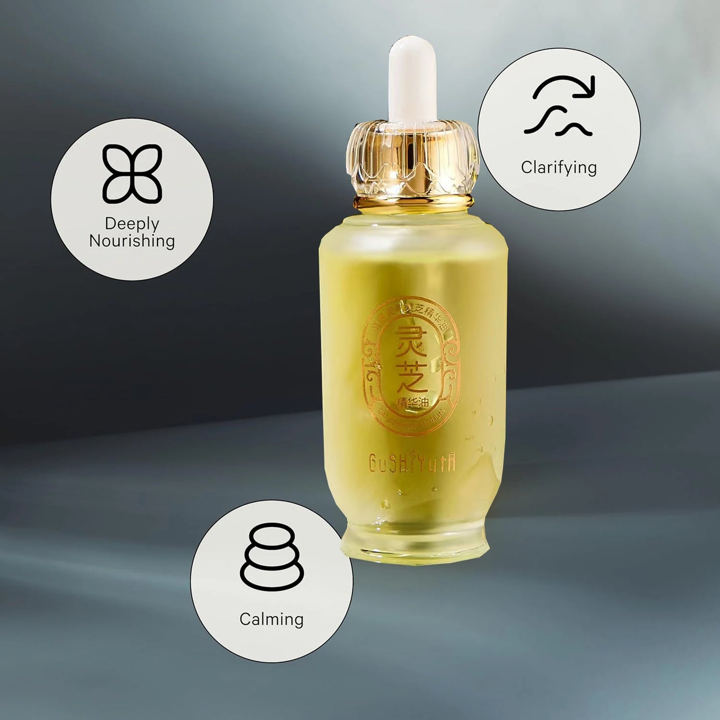 Ganoderma Lucidum Daily Face Oil Moisturizer, Deeply Moisturize, Nourish & Hydrate for Youthful Look, Fine Lines and Wrinkles