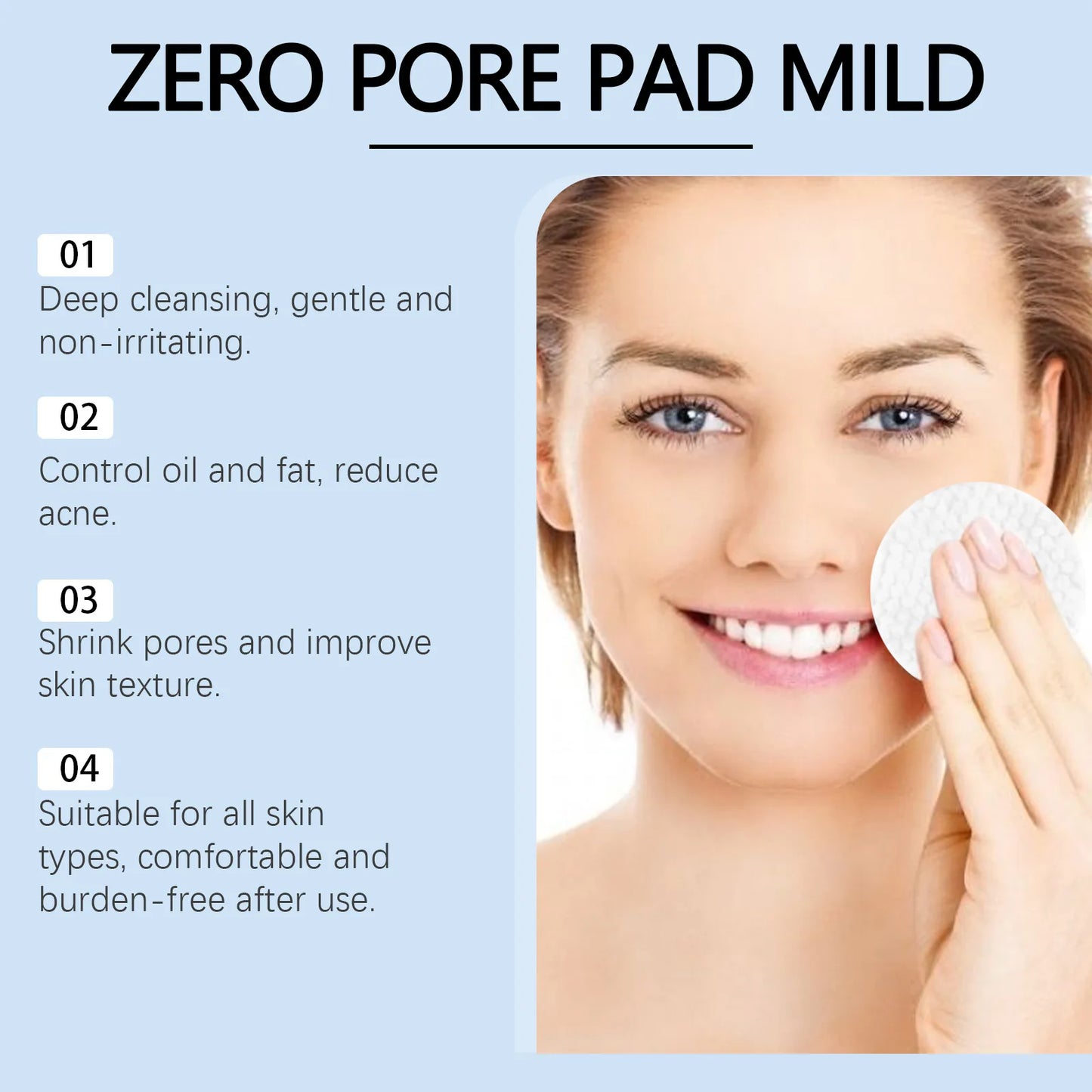 Salicylic Acid Cleaning Cotton Pads Shrink Pores Remove Blackheads Dead Skin Acne Repair Exfoliate Moisturizing Facial Skin Care