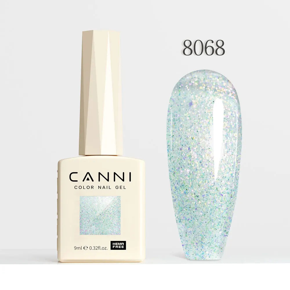 9ml CANNI Nail Gel Polish HEMA FREE Diamond Sparkle Sequin Gorgeous Color Venalisa Semi Permanent Soak Off UV LED Glitter Nails