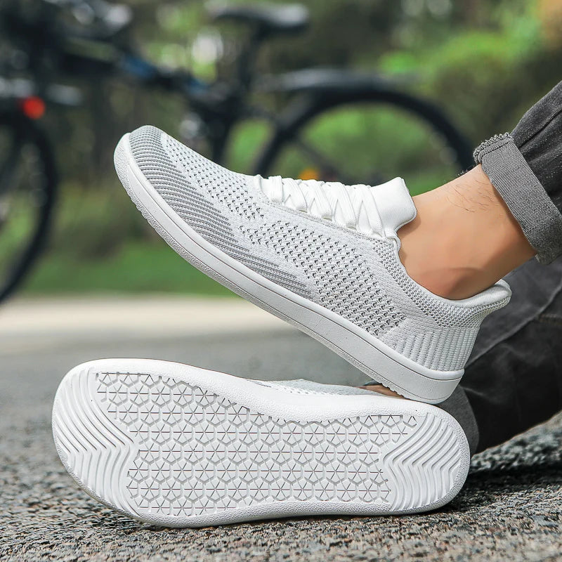 Plus Size 50 51 52 53 54 Wide Toe Box Barefoot Shoes Men Casual Mesh Shoes Minimalist Zero Drop Sneakers Breathable Big Foot
