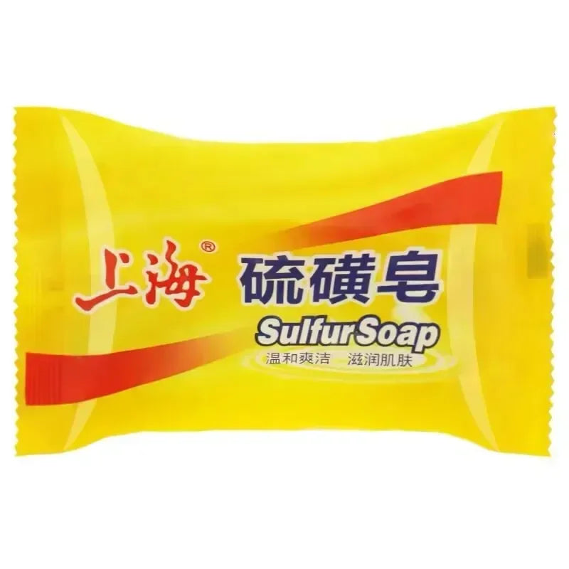 3/5Pcs Shanghai Sulfur Soap Traditional Chinese Skin Care Oil-Control Acne Cover Cleanser For Healthy Glowing Skin