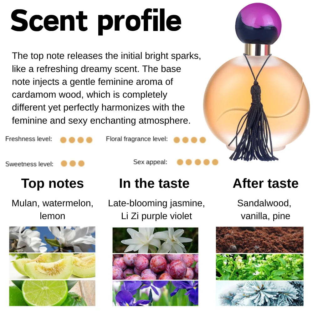 50ml Long-lasting Fresh Citrus Scent Premium Women's Perfume Long-lasting Fragrance Light Orange Notes For Women Long-lasting