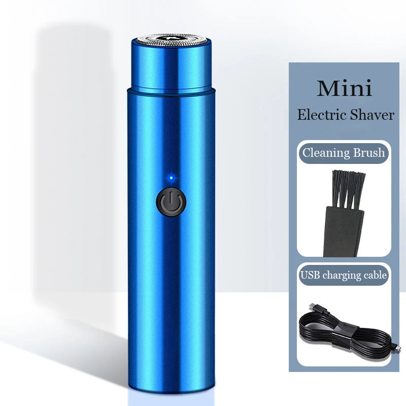 Mini Electric Shaver for Men Portable Electric Razor Beard Knife USB Charging Men's Face Beard Shaver Body Razor Hair Removal
