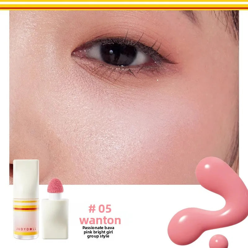 Judydoll Natural Flushed Liquid Blush - Brightening Glow Cheek Tint for Radiant Blurring Effect