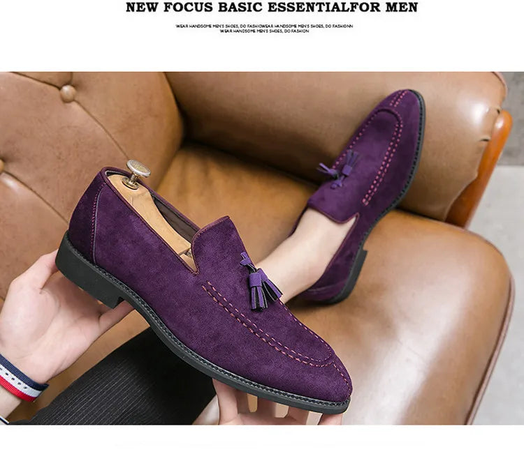 Men's Casual Leather Shoes Mens Fashion Patchwork Party Wedding Loafers Moccasins Men Slip-on Light Comfortable Driving Flats