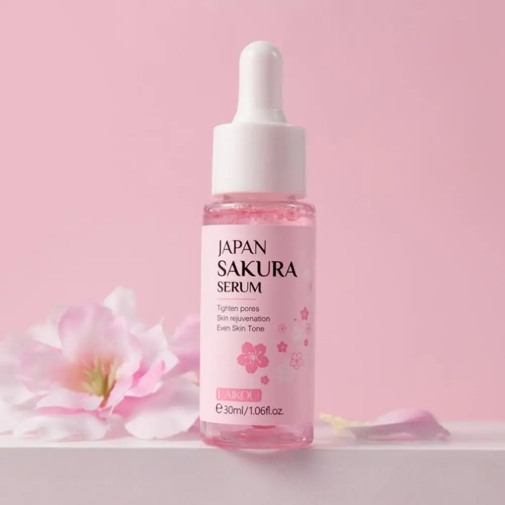 LAIKOU Sakura Face Fluid Essence Moisturizing Skin Shining Cherry Blossom Hyaluronic Acid Serum Beauty Facial Skin Care Products