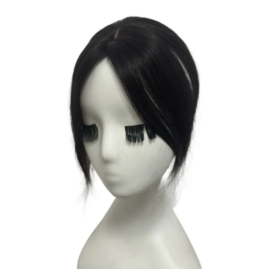 100% Human Hair Bangs Korean False Bangs Hair Extensions Clip In Middle Part Natural Fringe Hair Piece for Women Side Bangs
