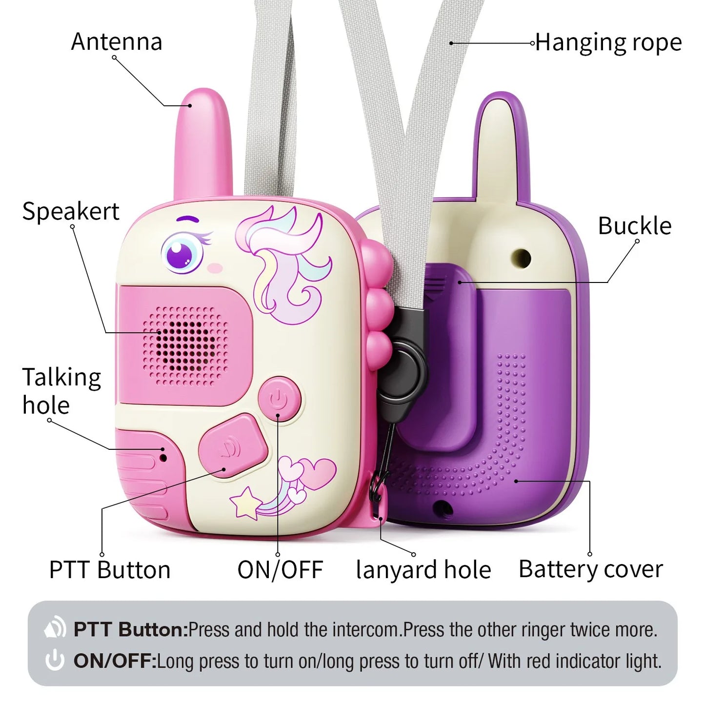 Mini Walkie Talkie Toys for 2 Pack, Kids Portable Radio Receiver Walkie Talkies for Indoor Outdoor Camping Hiking Playing Toy