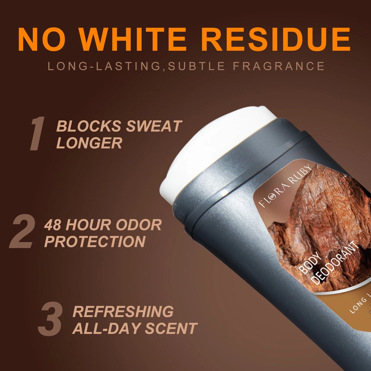 Men's Body Odor Remov Deodorant Stick Natural Remover Antiperspirant Stick Underarm Stop Sweating Care Lasting Refreshing Cream