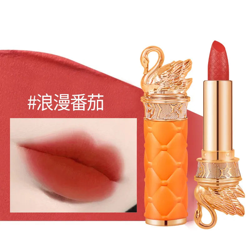 Swan Velvet Matte Lipstick Waterproof Long Lasting Red Matte Korean Full Coverage Lip Makeup