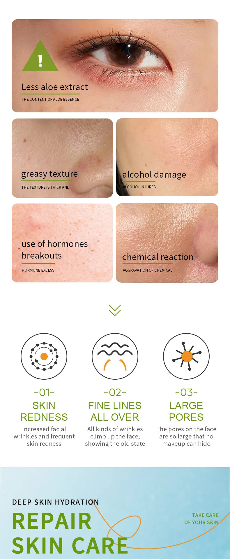 SADOER Exfoliating Aloe Vera Gel Facial Cleanser Deep Cleansing Exfoliant Gentle Moisturizing Face Exfoliation Facial Exfoliator