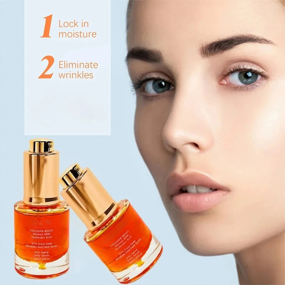 Retinol wrinkle removing facial essence instantly tightens, lifts and lightens fine lines skin care