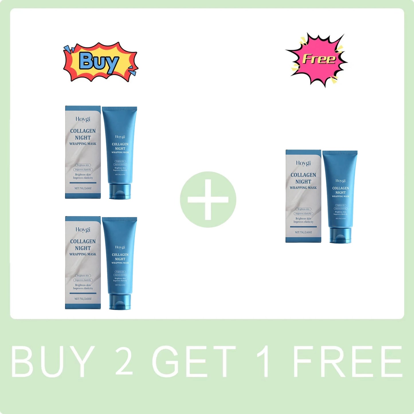 Collagen Night Wrapping Mask Brightening Skin Improve Elasticity Deep Hydrating Collagen Overnight Wrapping Peel off Facial Mask