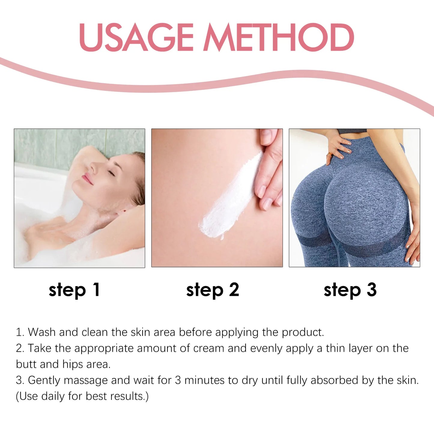 Butt Enhancement Cream Buttock Growth Enlargement Shaping Sexy Big Ass Prevent Fuller Sagging Nourishing Lift Hip Plump up Cream