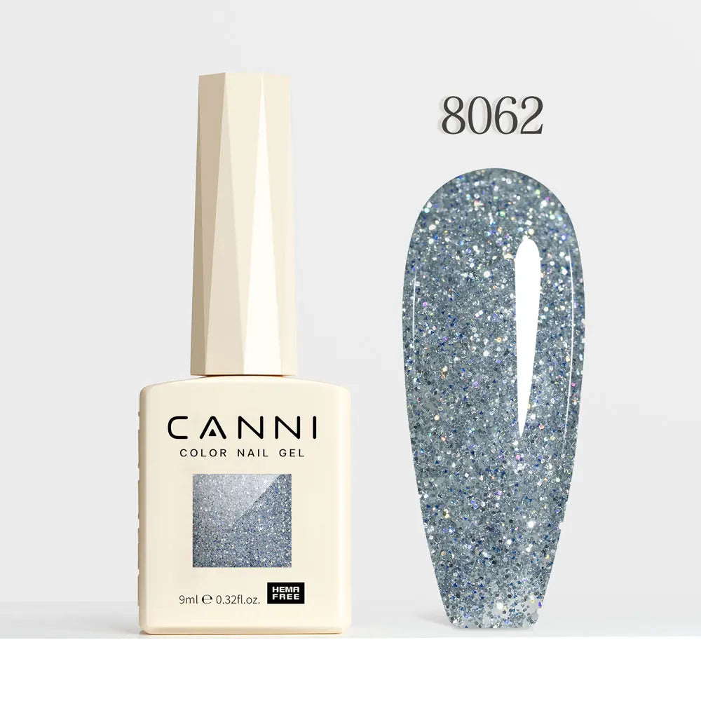 9ml CANNI Nail Gel Polish HEMA FREE Diamond Sparkle Sequin Gorgeous Color Venalisa Semi Permanent Soak Off UV LED Glitter Nails