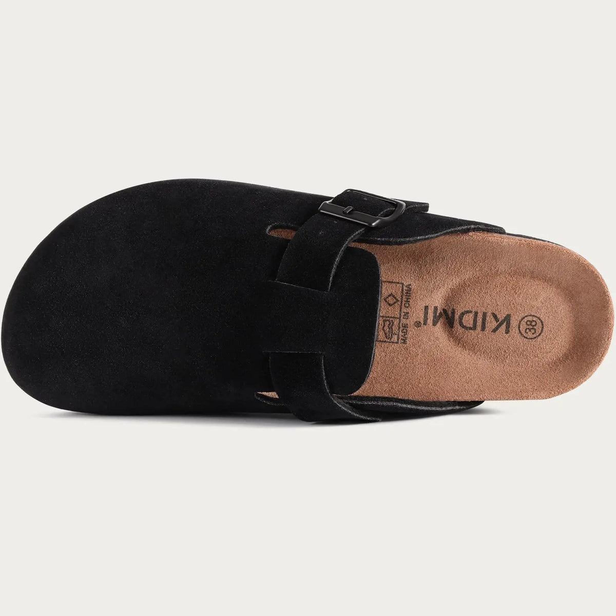 Litfun Fashion Men's Suede Clogs Slippers Soft Footbed Leather Mules   Summer Cork Sole Sandals With Arch Support Classic Clogs