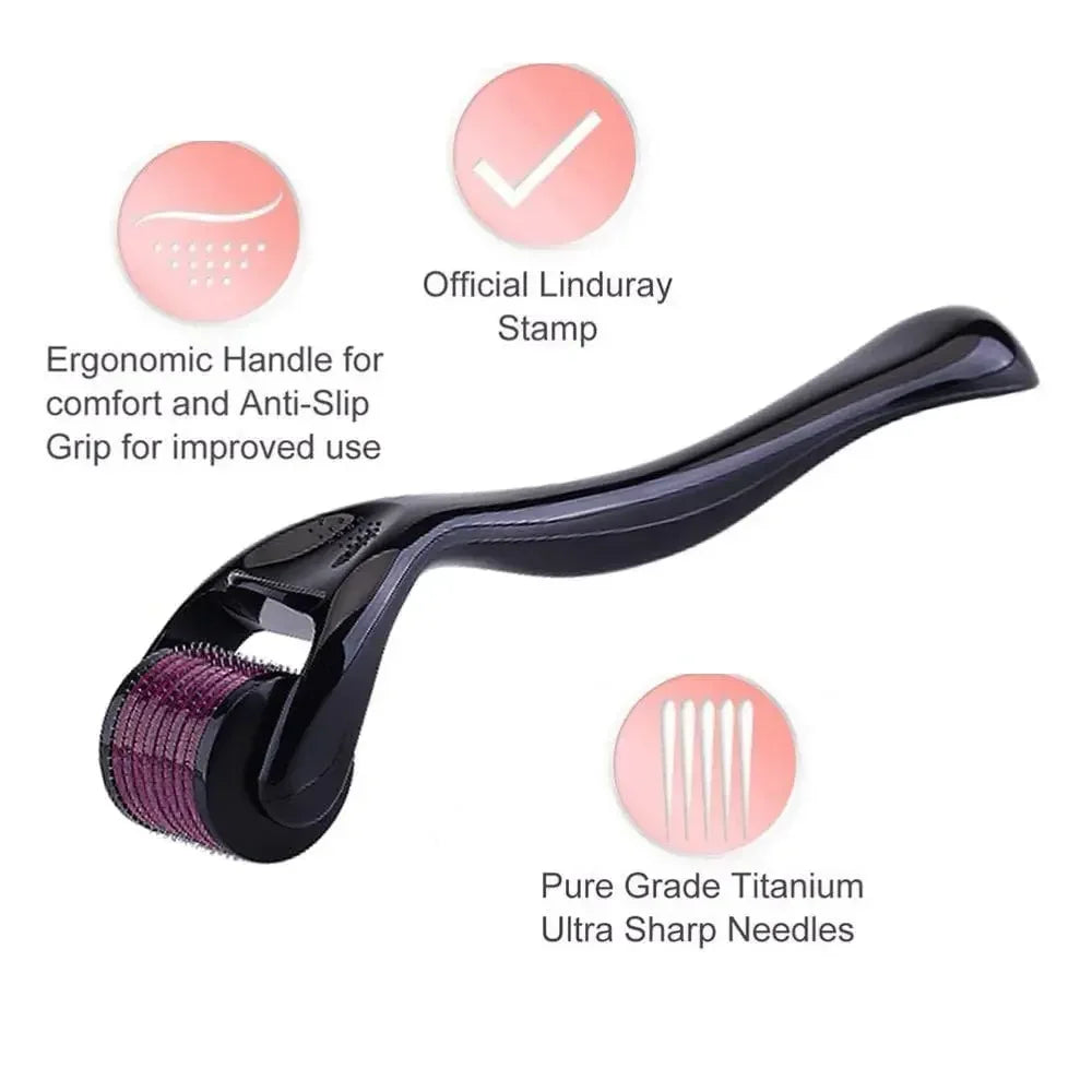 540Pins 0.25mm Titanium Derma Roller Hair Beard Microneedle Roller for Facial Skin Care Body MTS Micro Needle Roller