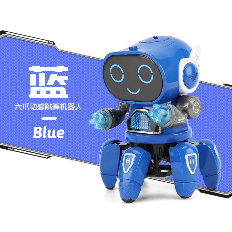 Kids Dance Robots Music LED 6 Claws Octopus Robot Birthday Gift Toys For Children Early Education Baby Toy Boys Girls